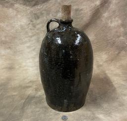 Antique Catawba Valley Two Gallon Jug with Blue Rutile