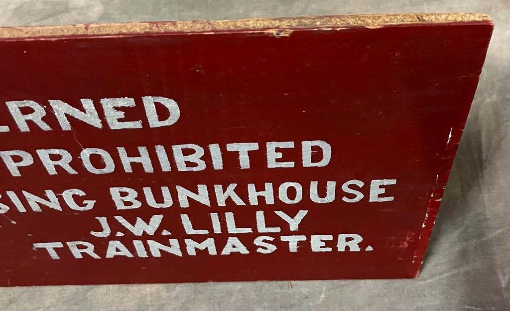 Wooden Painted Bunkhouse Sign