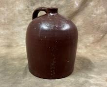 Single Handle Brown Glaze Two-Three Gallon Jug