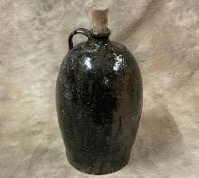 Antique Catawba Valley Two Gallon Jug with Blue Rutile