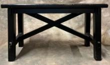 Arts and Crafts-Style Wooden Bench
