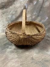 Antique Large Hand-Woven Buttocks Basket