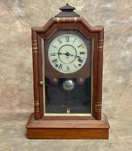 Vintage Walnut Cased Mantel Clock