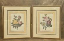 Pair of Framed Floral Prints by P.J. Redout