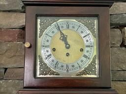 Mahogany Brass Work Mantel Chiming Clock