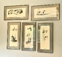 Lot Of 5 C. Holly Merrifield Prints Of Cats
