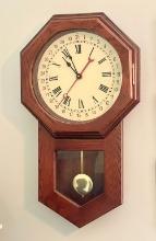 Oak Cased Regulator Wall Clock