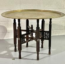 India Brass Tray Table