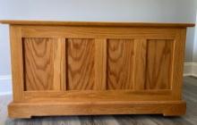 Oak Blanket Chest With Contents