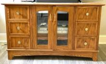 Oak Mission Style TV Cabinet