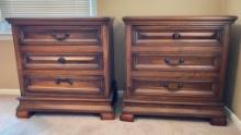 Pair of Rotta Three Drawer Night Stands (Small Chests)