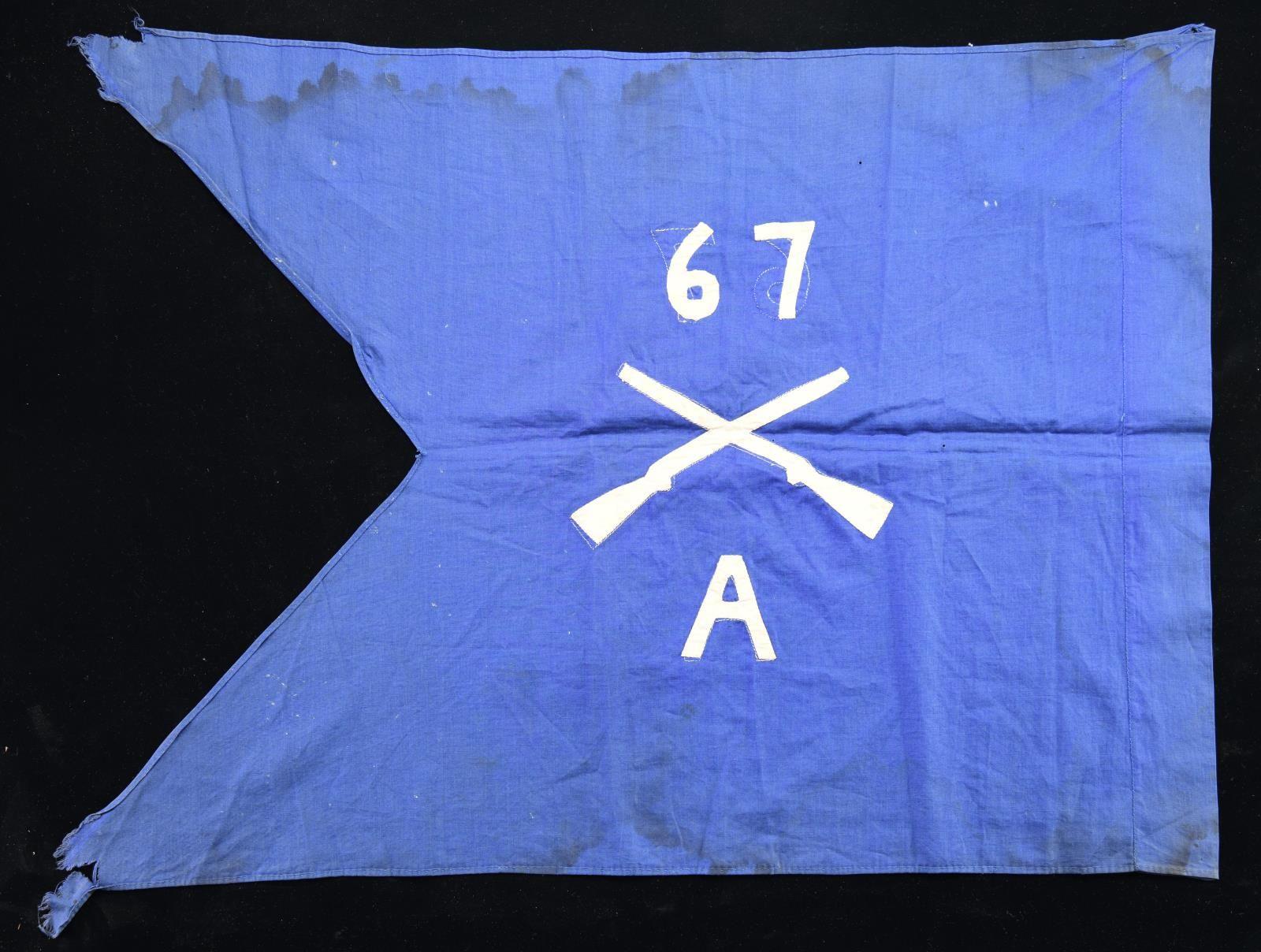 INTERESTING HAND SEWN 67TH INFANTRY COMPANY "A"