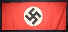 WWII GERMAN PARTY BANNER SIGNED BY AMERICAN