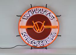 WILLYS SALES-SERVICE NEON SIGN
