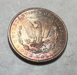 1880 S Dollar PROOF LIKE Rainbow Toning