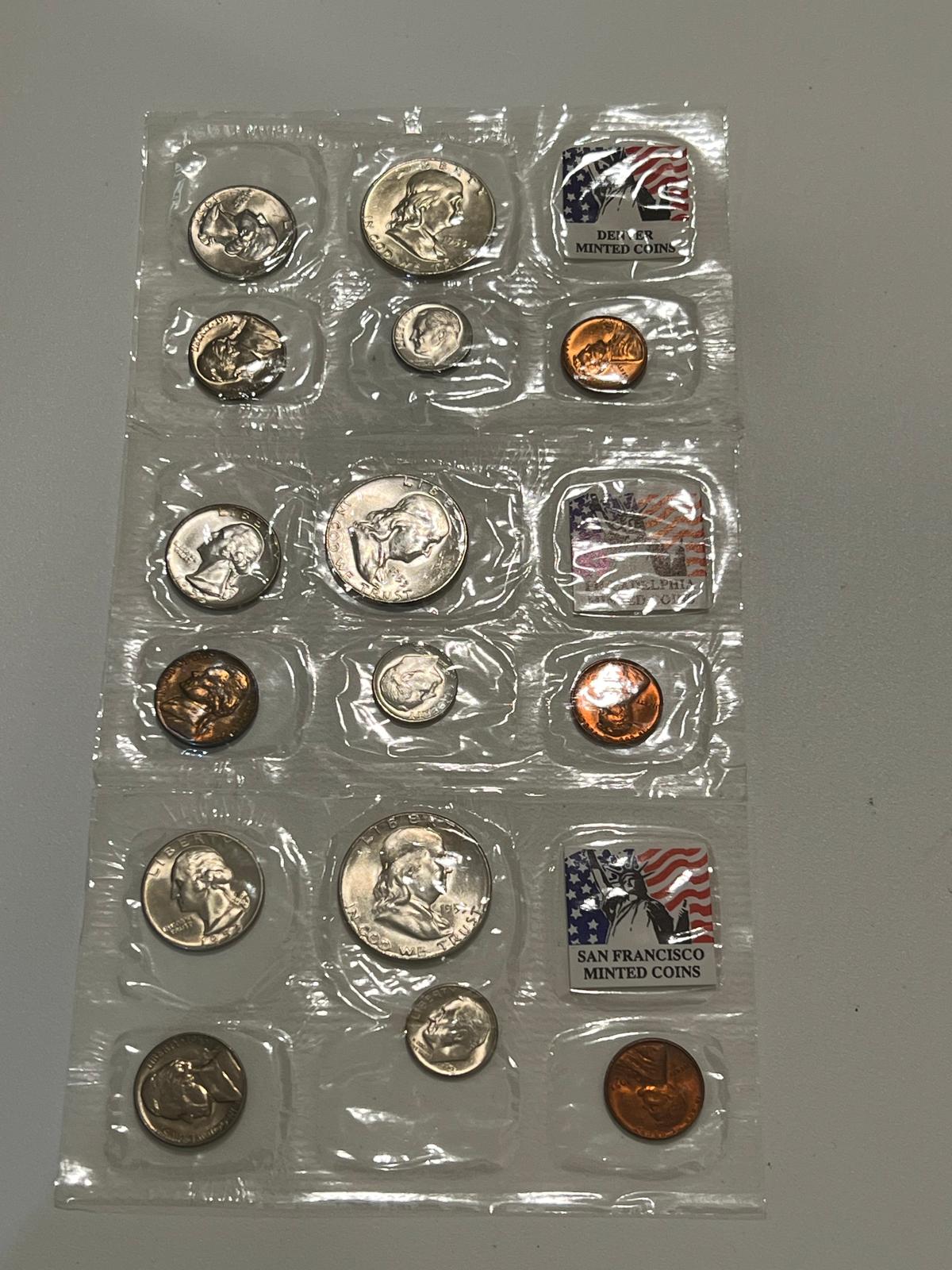 1953 p-d-s Mint Set 15 coins BU