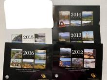 2012-2013-2014-2016-2018 P+D America the Beautiful Quarters Uncirculated p+d 10 Coin Sets