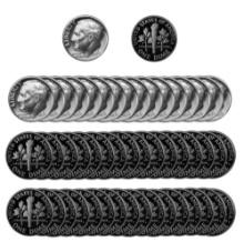 Roll of 1970 Roosevelt Dimes Proof