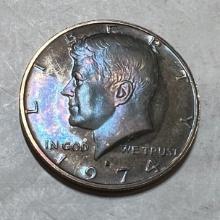 1974 S Kennedy Half Dollar PROOF Rainbow Toning