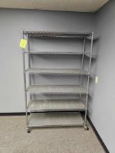 Stainless Steel 6 Tier Rack On Casters
