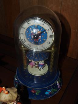 Christmas carousel clock