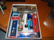 Box of silver spoons