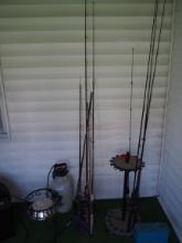 Assorted fishing rods