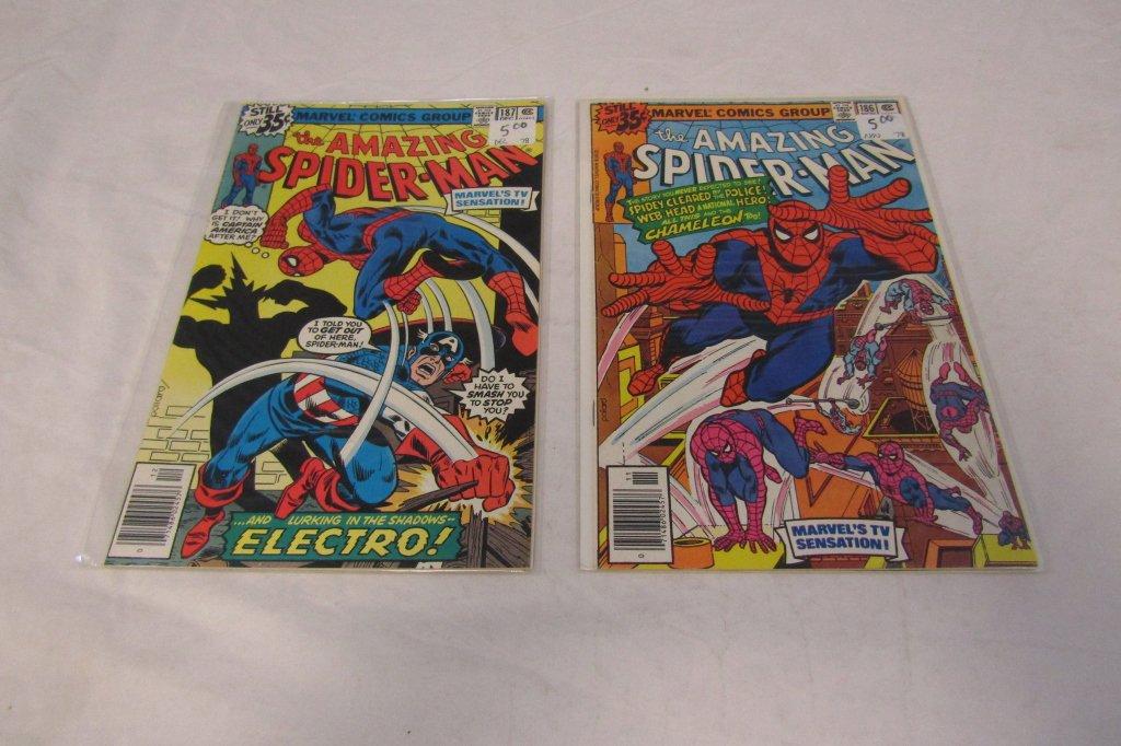 Lot of 9 SPIDERMAN Marvel 1979 Comics 181-189