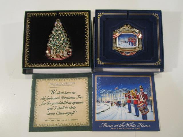 Set of 2 White House Historical Assoc. Ornaments