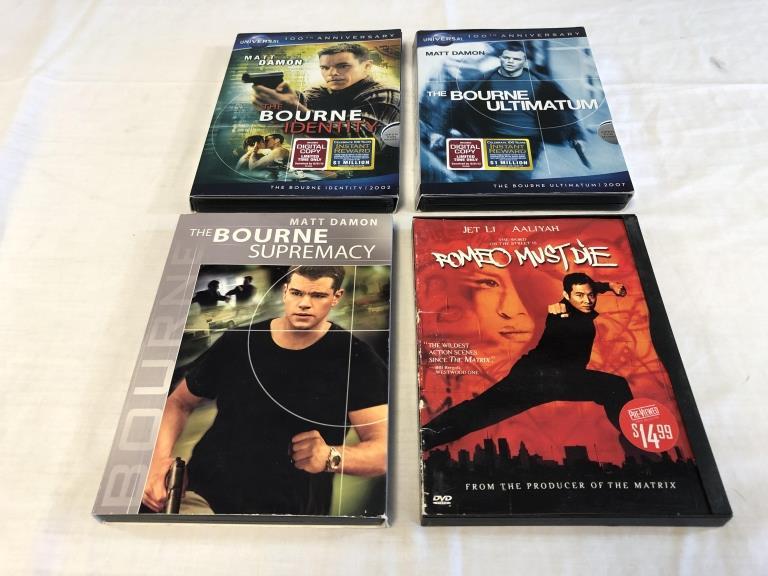 Lot of 12 Action DVD Movies-Bourne, Blade Runner