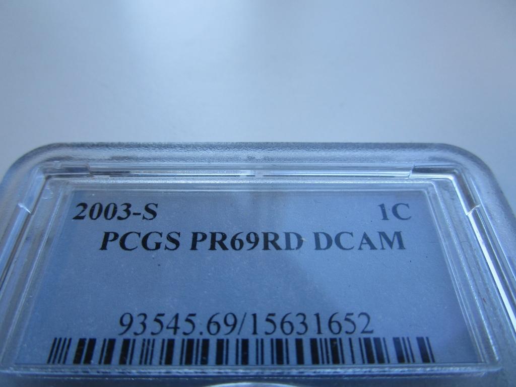 2003-S PCGS PR69RD DCAM GRADED PENNY