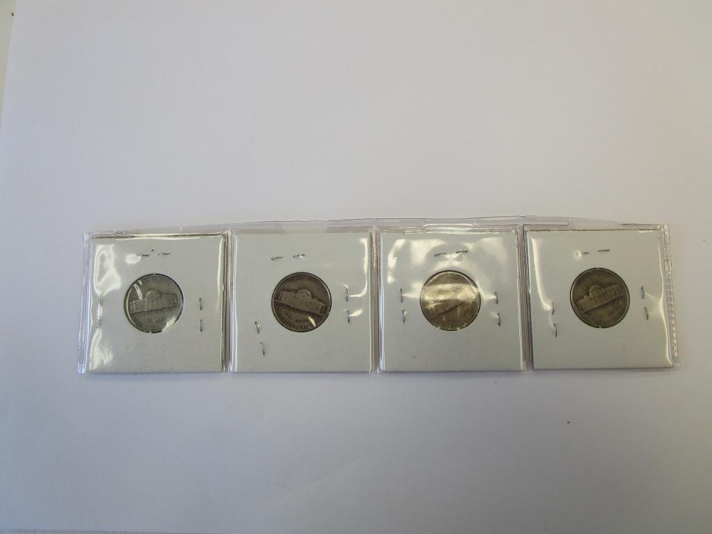 Lot of 4 Jefferson Nickels 1939,40,41,& 46