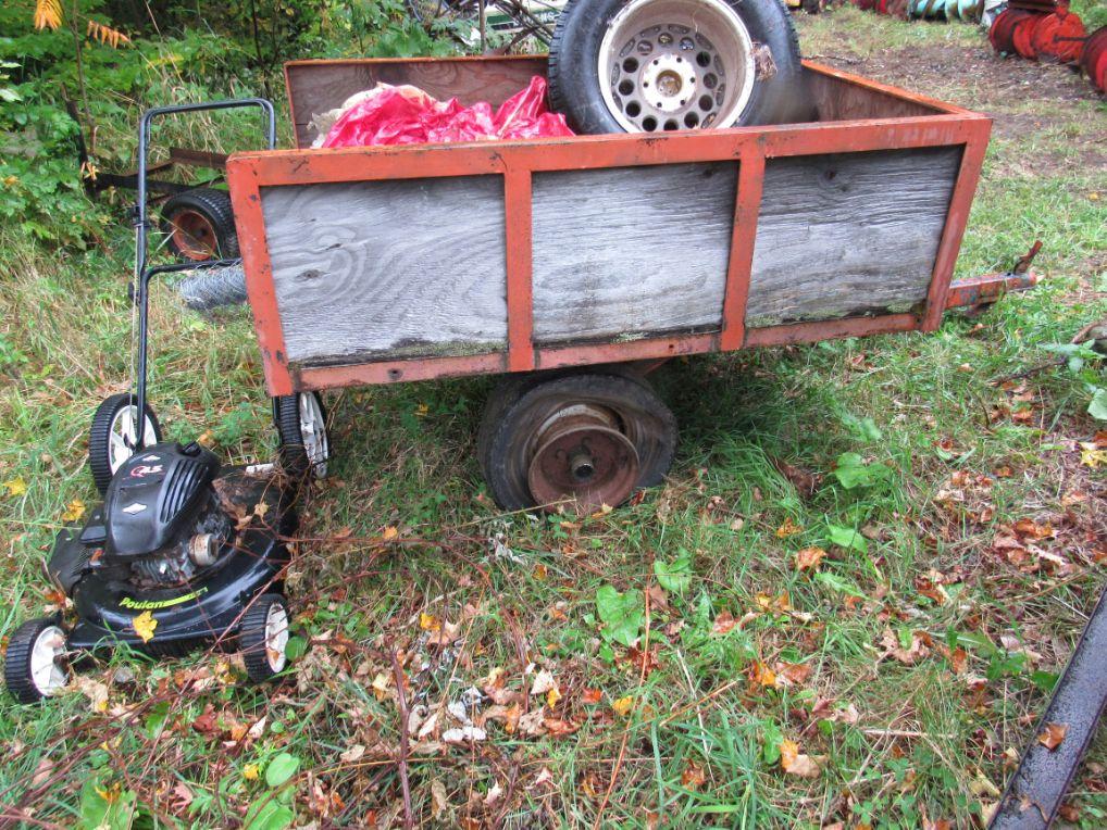 Single Axle Tow Behind Garden Cart