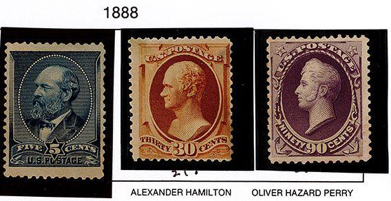 (3) 1888 US Stamps