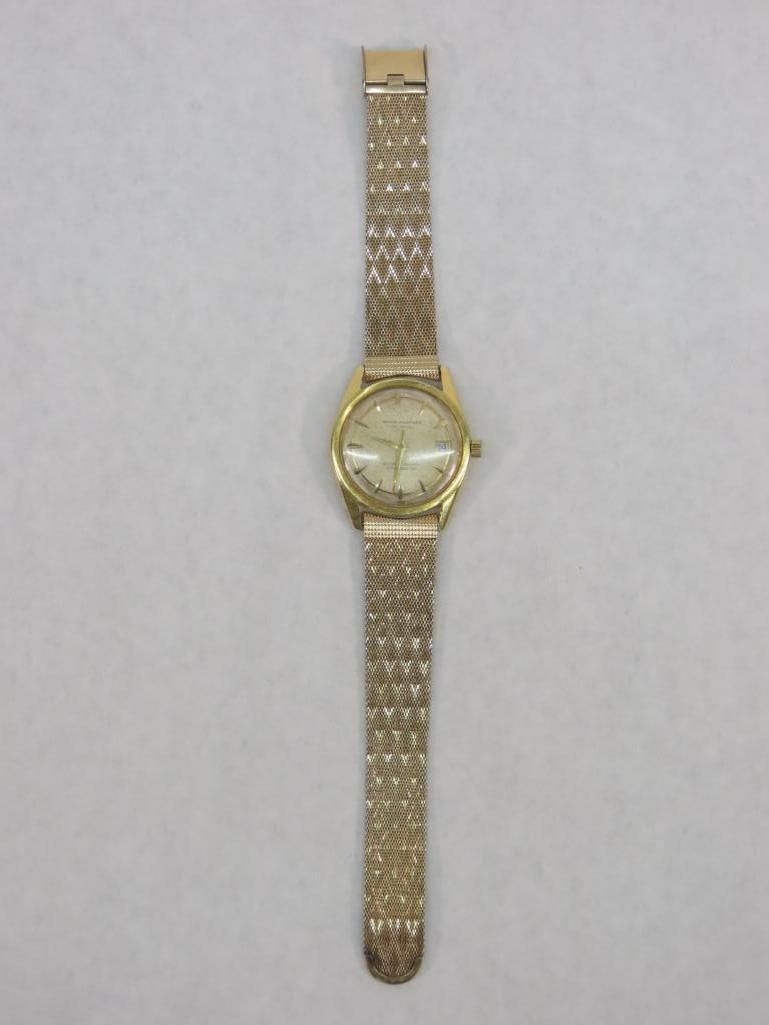 Vintage 18K Yellow Gold Gents Wrist Watch