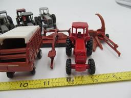 (12) Diecast Small Scale Tractors w/ Accessories