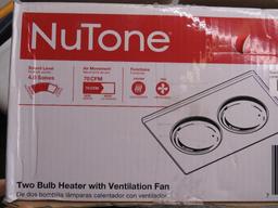 NuTone Two Bulb Heater w/ Ventilation Fan