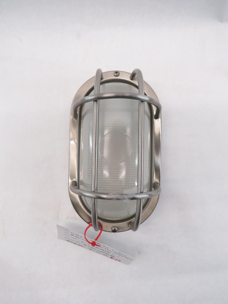 (3) Craftmade Stainless Steel Finish Oval Flush Mount Lights