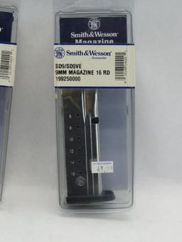 (2) Smith & Wesson SD9/SD9VE 16 Round 9mm Magazines