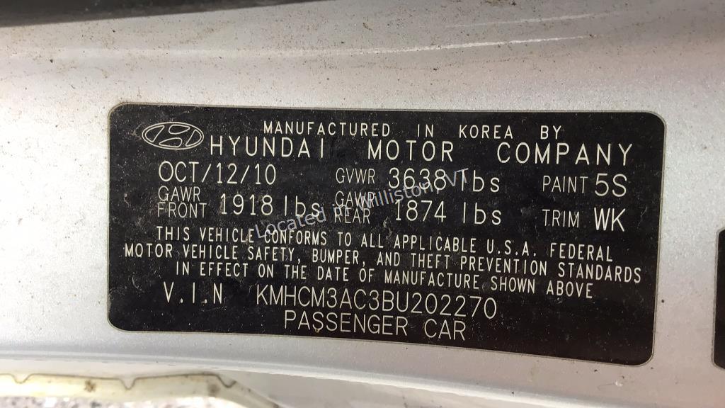2011 Hyundai Accent GL I4, 1.6L