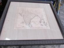 Early 19thC Framed Map of ?Hindustan or India?
