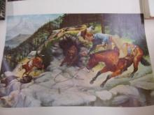 (3) Western Themed 1960s Chuck DeHaan Prints