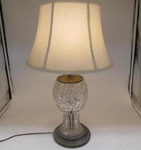 24? Finely Cut Glass Lamp