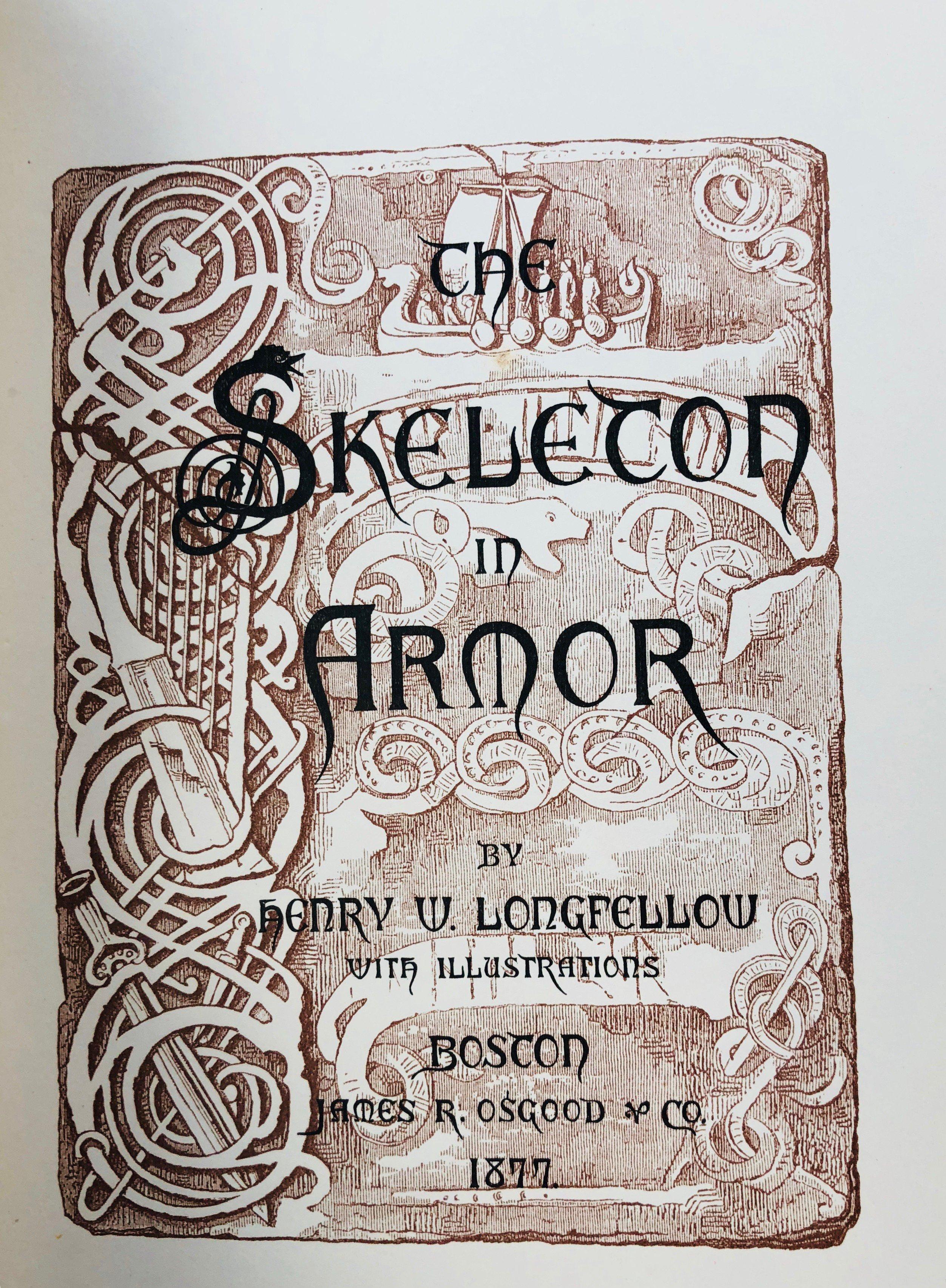 The Skeleton in Armor by H.W. Longfellow (1877) Wonderful Cover
