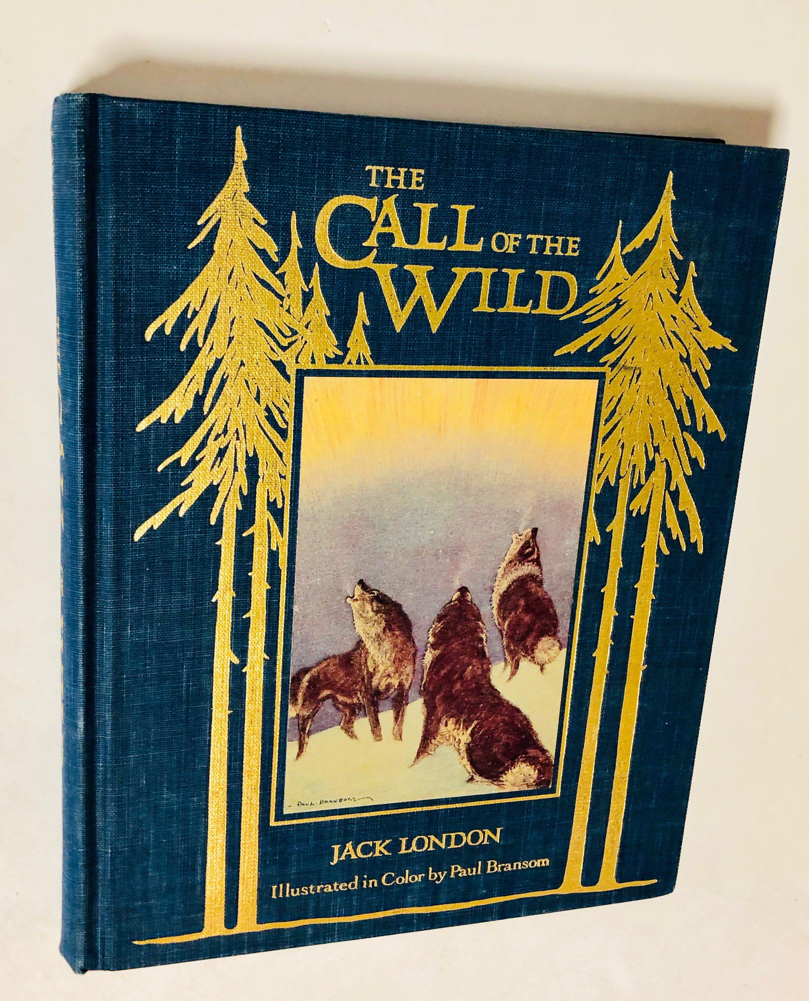 TWO COPIES of Call of the Wild by Jack London - Portland Illustrated Classics - MacMillan (1945)