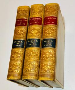WONDERFUL FOR SHELF History of Civilization - Three Volumes (1867)
