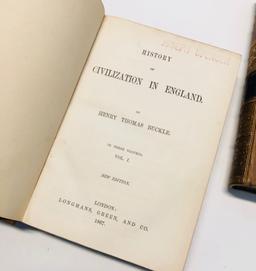 WONDERFUL FOR SHELF History of Civilization - Three Volumes (1867)