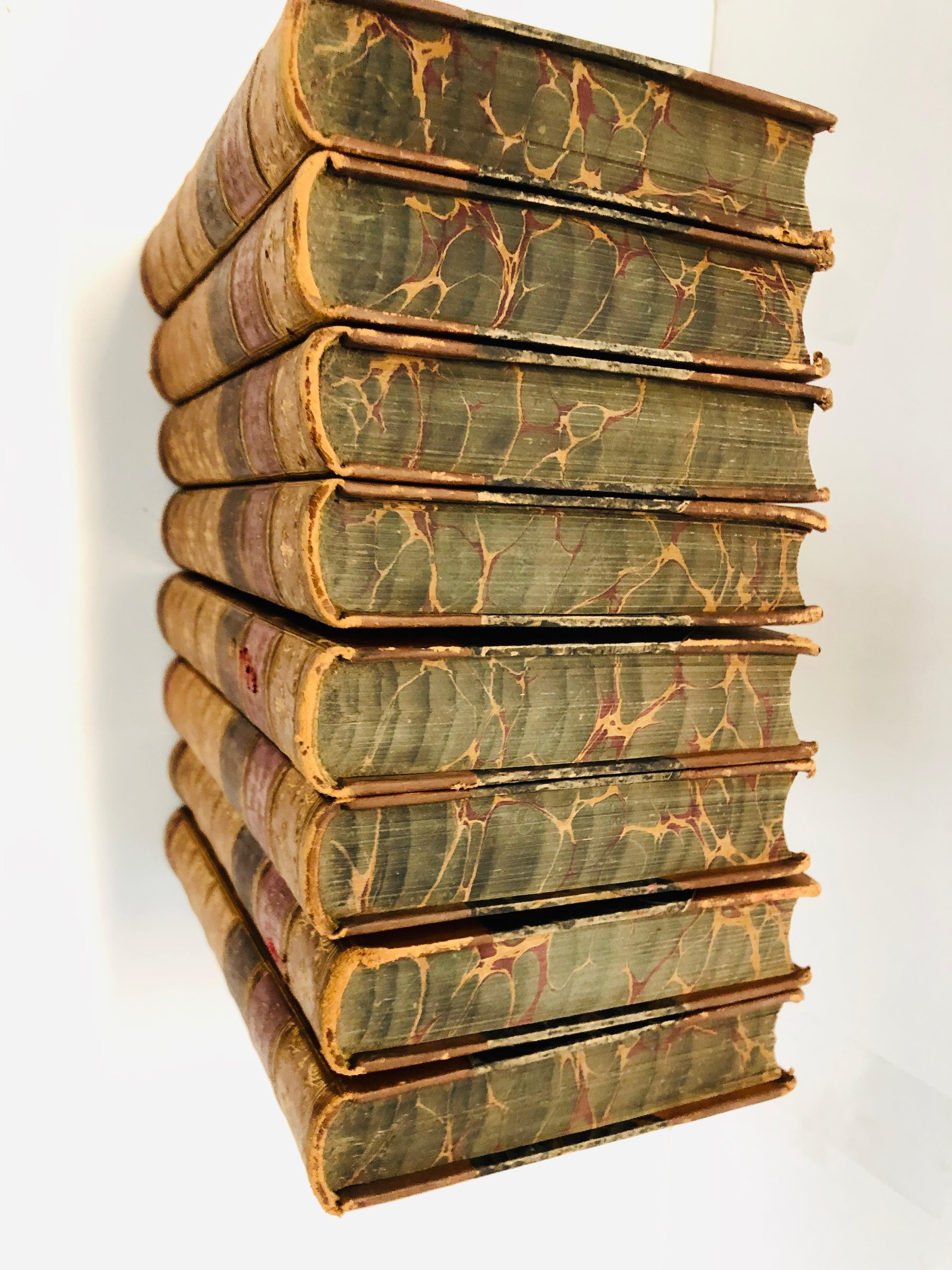 RARE Eight Volumes of George Eliot (1887) DECORATIVE BINDING