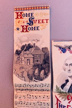 RAREST 1893 Stevengraph Book Mark with GEORGE WASHINGTON - Made for 1893 Columbian Exposition
