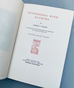 YESTERDAYS WITH AUTHORS (1900) Illustrated with Autographed Letters & Portraits